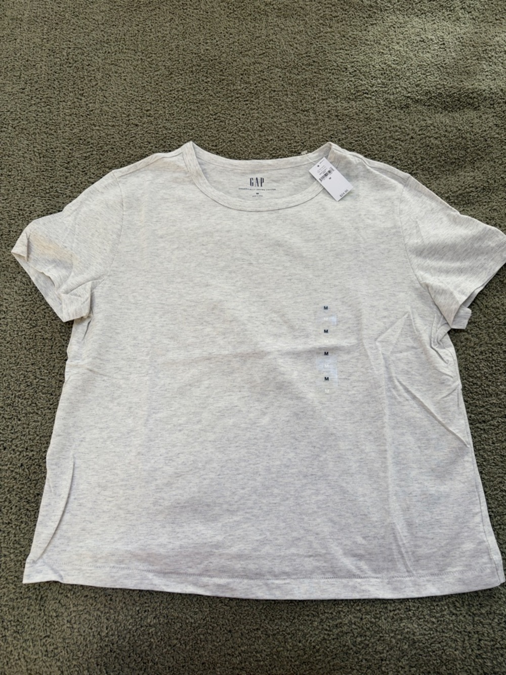 GAP Heather Light Gray Short Sleeve Tee